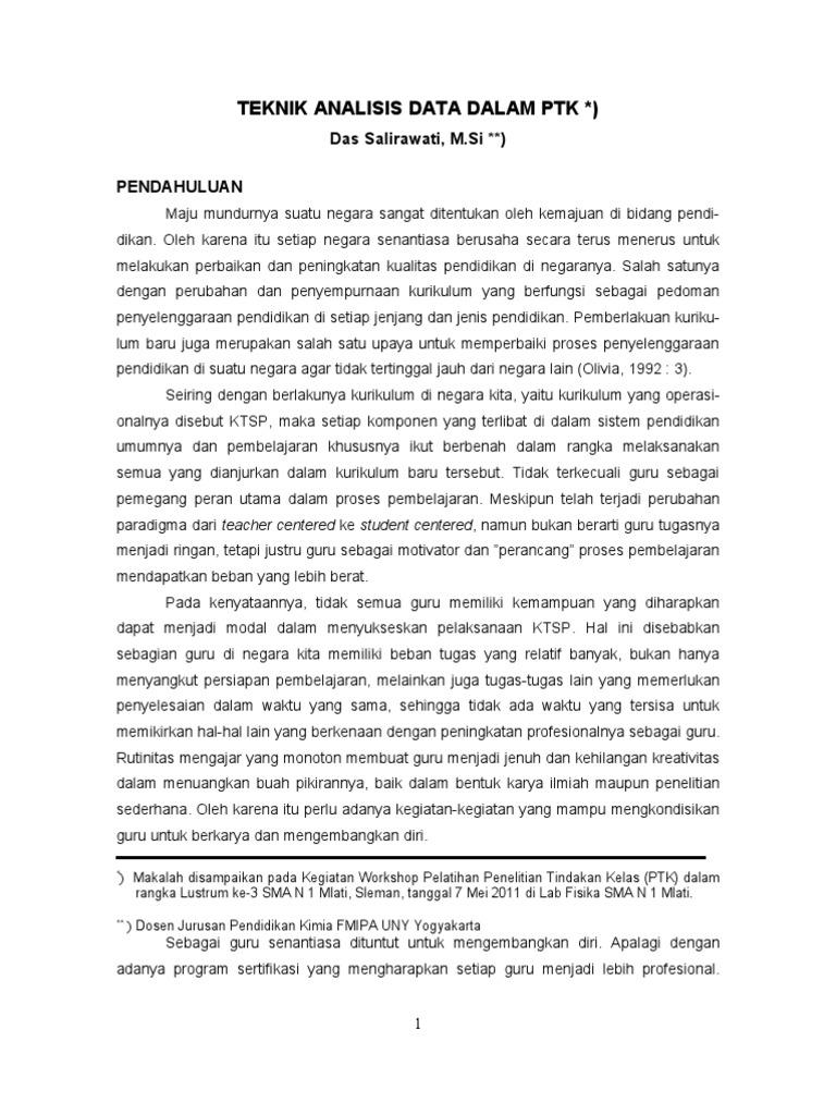 Teknik Analisis Data Ptk Mlati 0