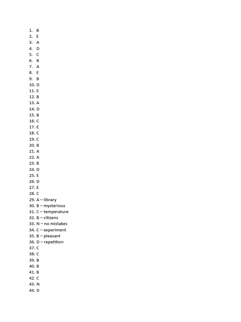 English Answers | PDF