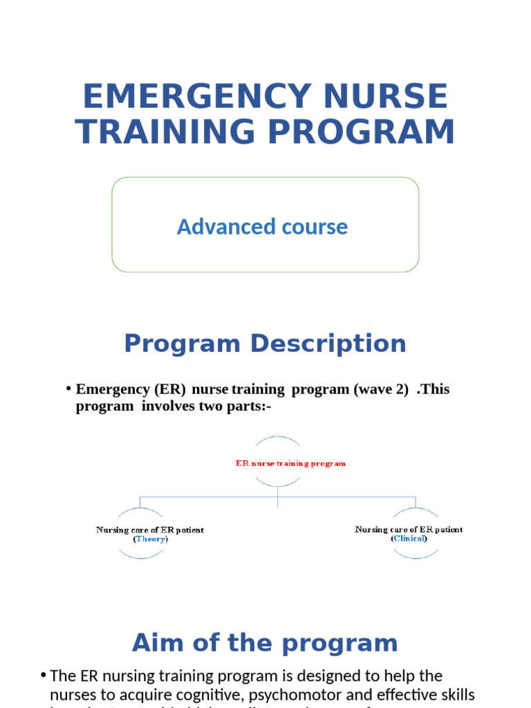 Advanced Emergency Nurse Training Program | PDF | Nursing | Emergency ...