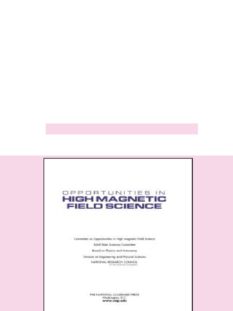 (Ebook) Opportunities in High Magnetic Field Science by National ...