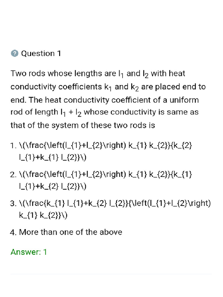 Physics Full Test - 1 | PDF