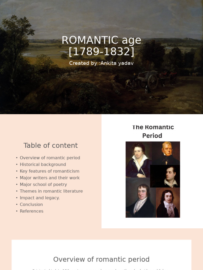 Overview of the Romantic Period | PDF | Romanticism | Poetry