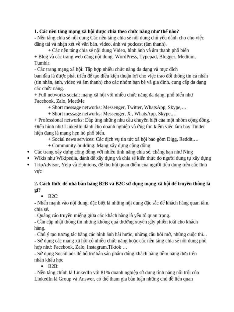 vấn đáp mkt mxh | PDF