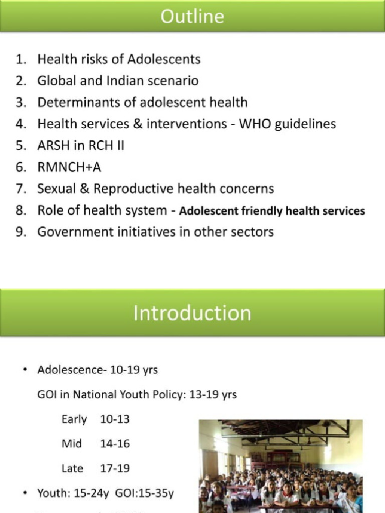 Adolescent Reproductive and Sexual Health ARSH | PDF