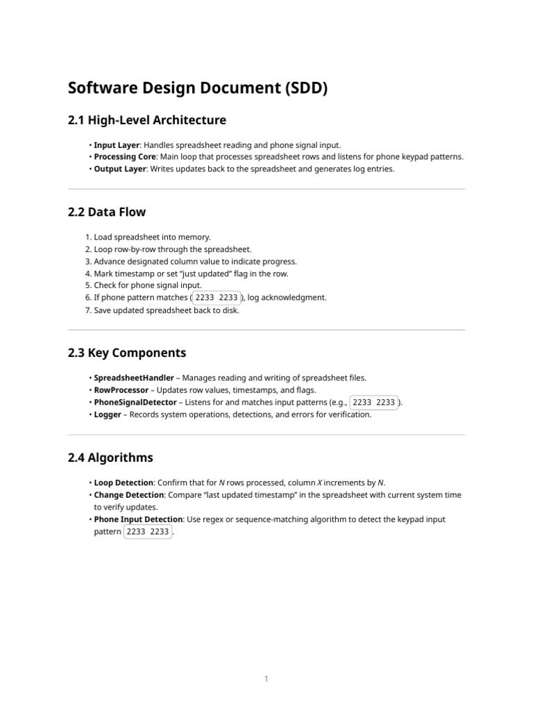 Software Design Document | PDF