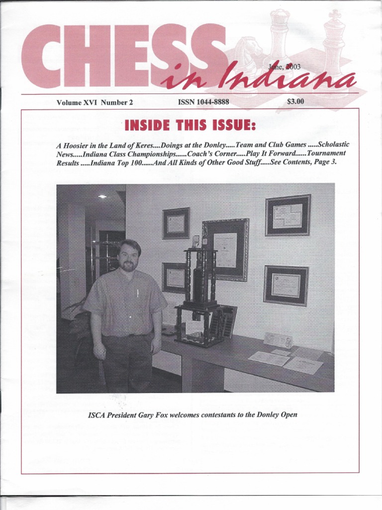 Chess in Indiana Vol XVI No. 2 June 2003 | PDF