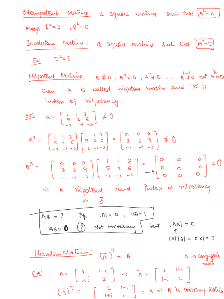 Lec -6, Det., Matrix | PDF