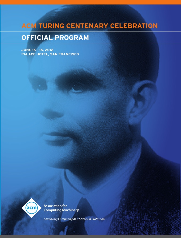 ACM Turing Celebration Tcc Final Program Computer Science Computer