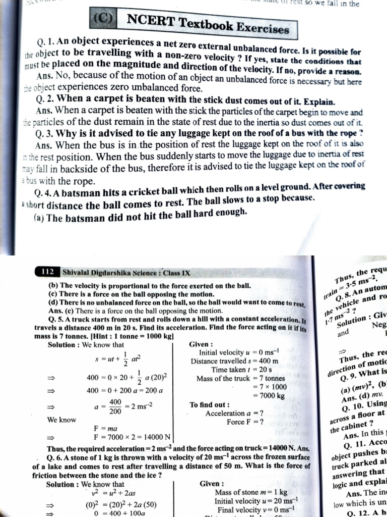 Class 9 Science Chapter 8 | PDF