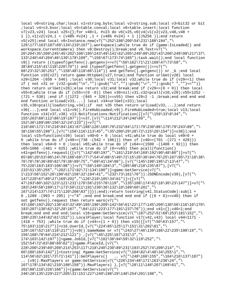 Script Lua pour gestion de jeu Roblox | PDF
