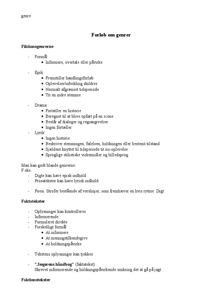 Genrer / Dansk | PDF