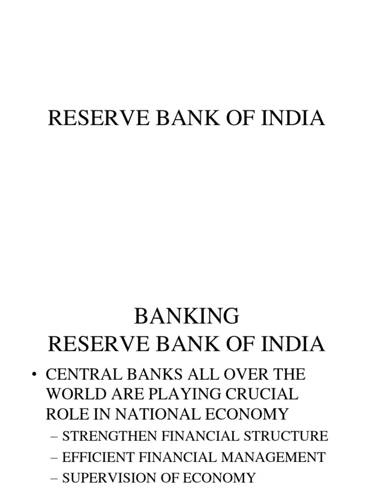 Functions and History of RBI | PDF | Reserve Bank Of India | Open ...