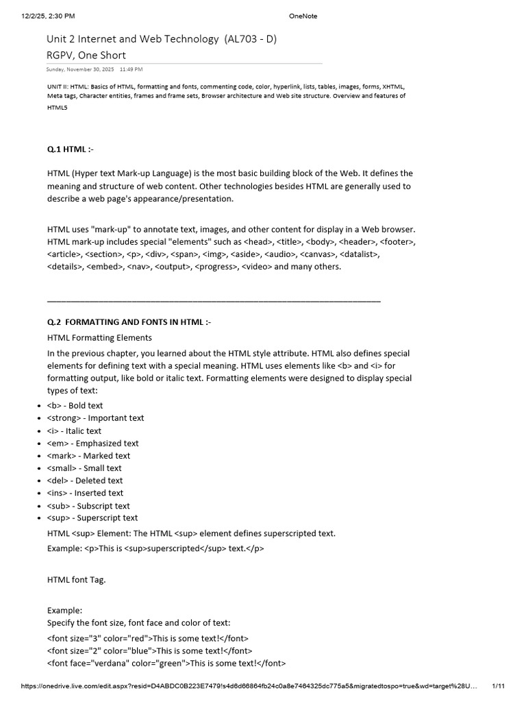 HTML Basics: Formatting, Links, Colors | PDF | Html | Html Element