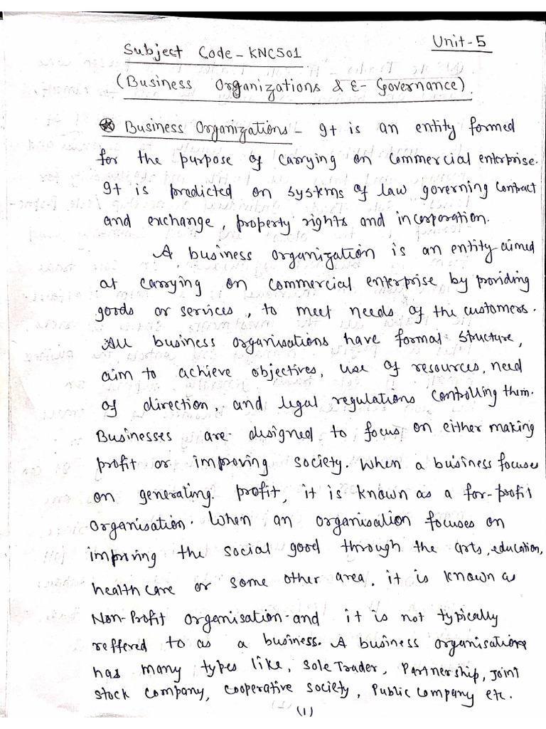 Unit-5 Handwritten Notes KNC501 | PDF