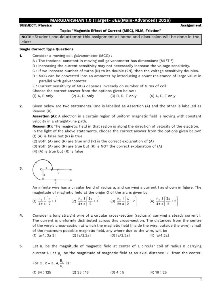 Physics Assignment 04-12-2025 SC | PDF
