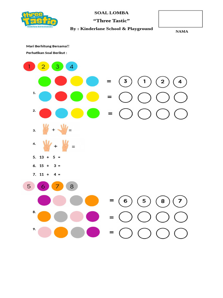 Soal Lomba Math Tk b | PDF
