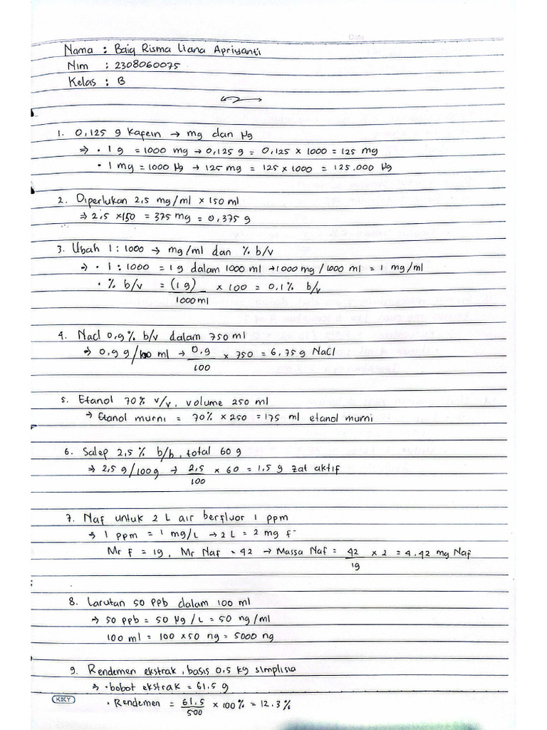 Baiq Risma - Tugas Perhitungan | PDF