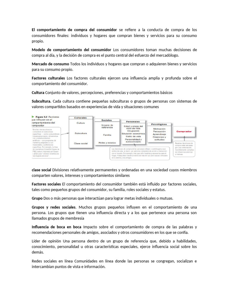 Comportamiento de Compra del Consumidor | PDF | Comportamiento | Los ...
