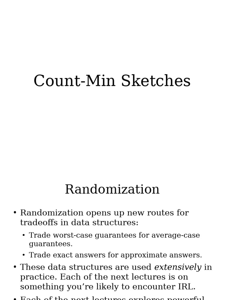 Count-Min Sketches and Hash Functions | PDF