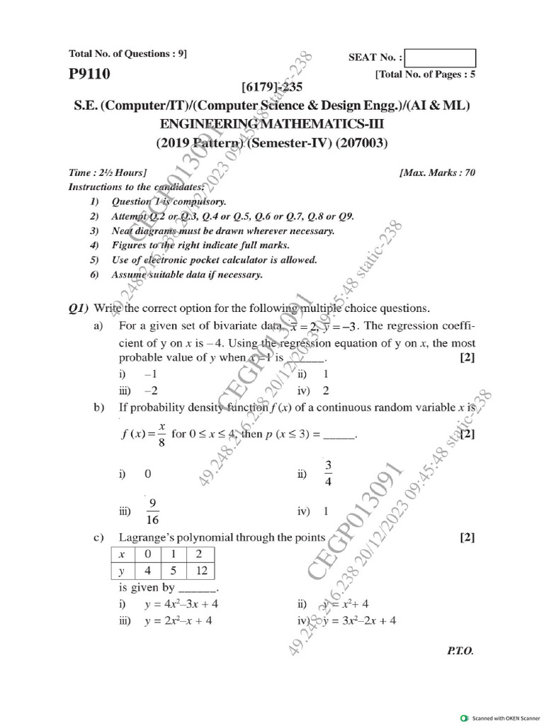 m2 2023(3) Question Paper NIRMAAN | PDF