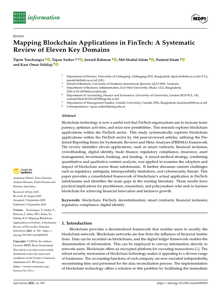Blockchain in FinTech: A Systematic Review | PDF | Cryptocurrency ...