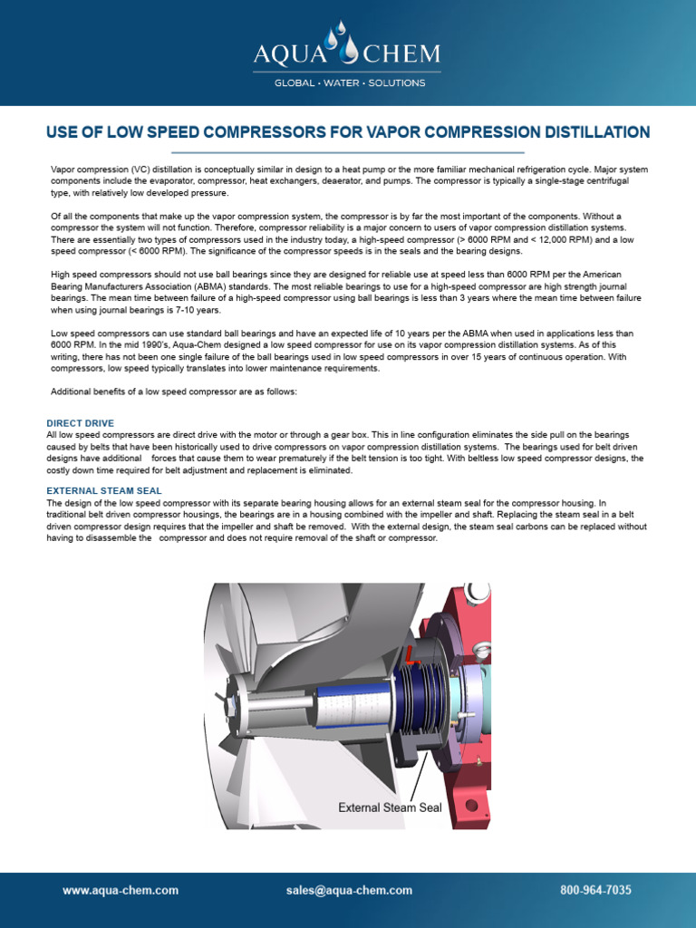 Low Speed Compressors in VC Distillation | PDF | Applied And ...
