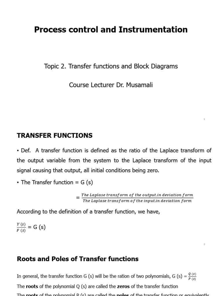 Transfer Functions & Block Diagrams Explained | PDF | Function ...