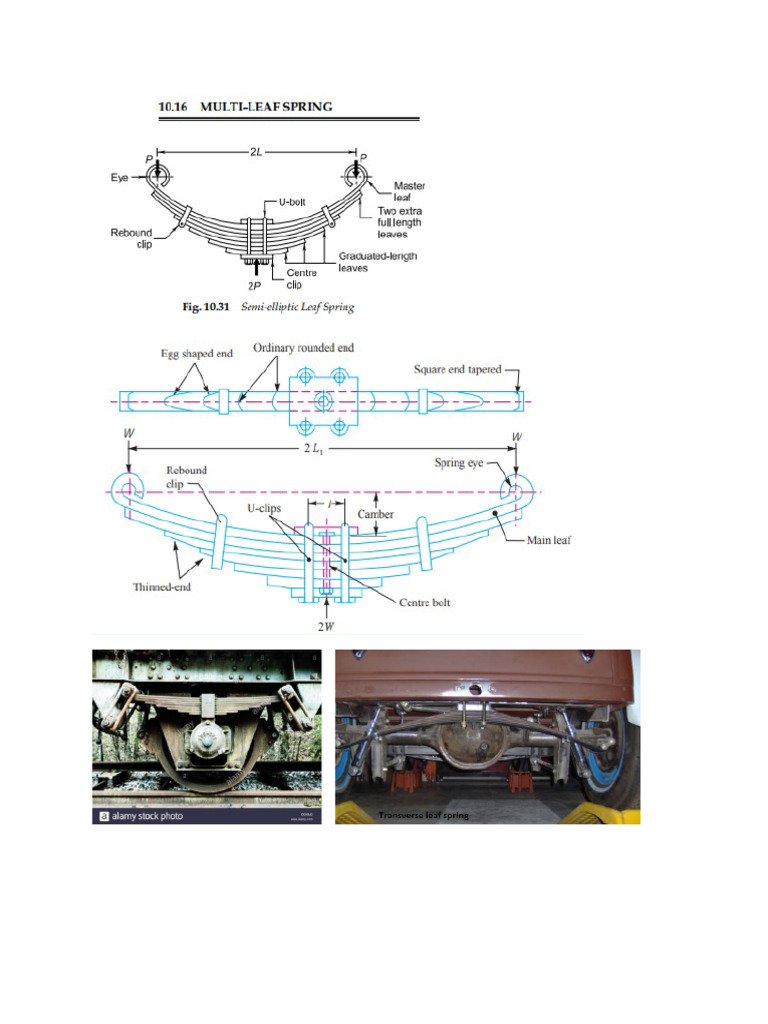 Leaf Springs | PDF | Bending | Stress (Mechanics)