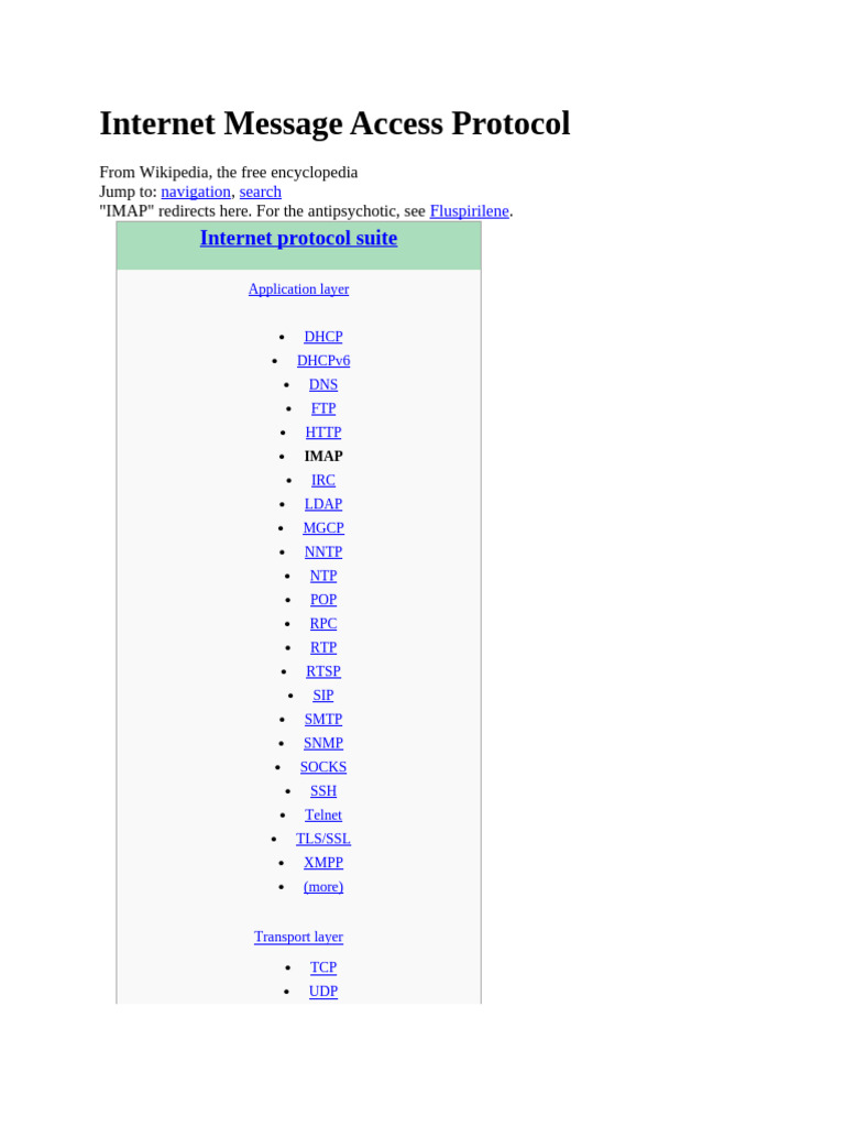 Internet Message Access Protocol | PDF | Telecommunications ...