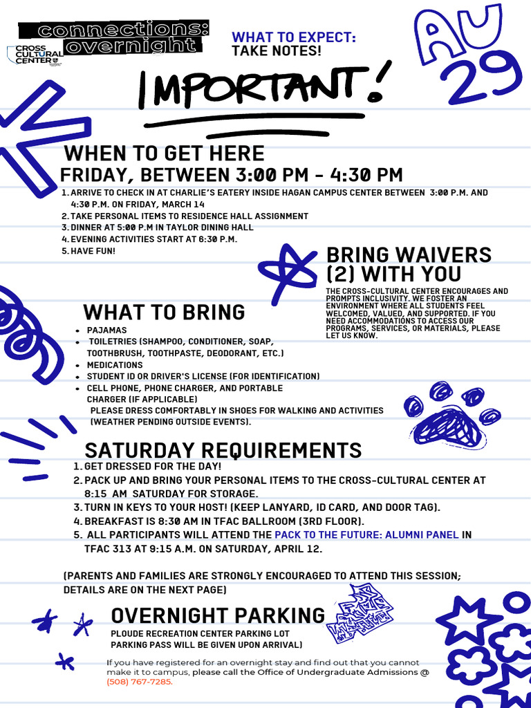 Overnight Stay Check-In Details | PDF