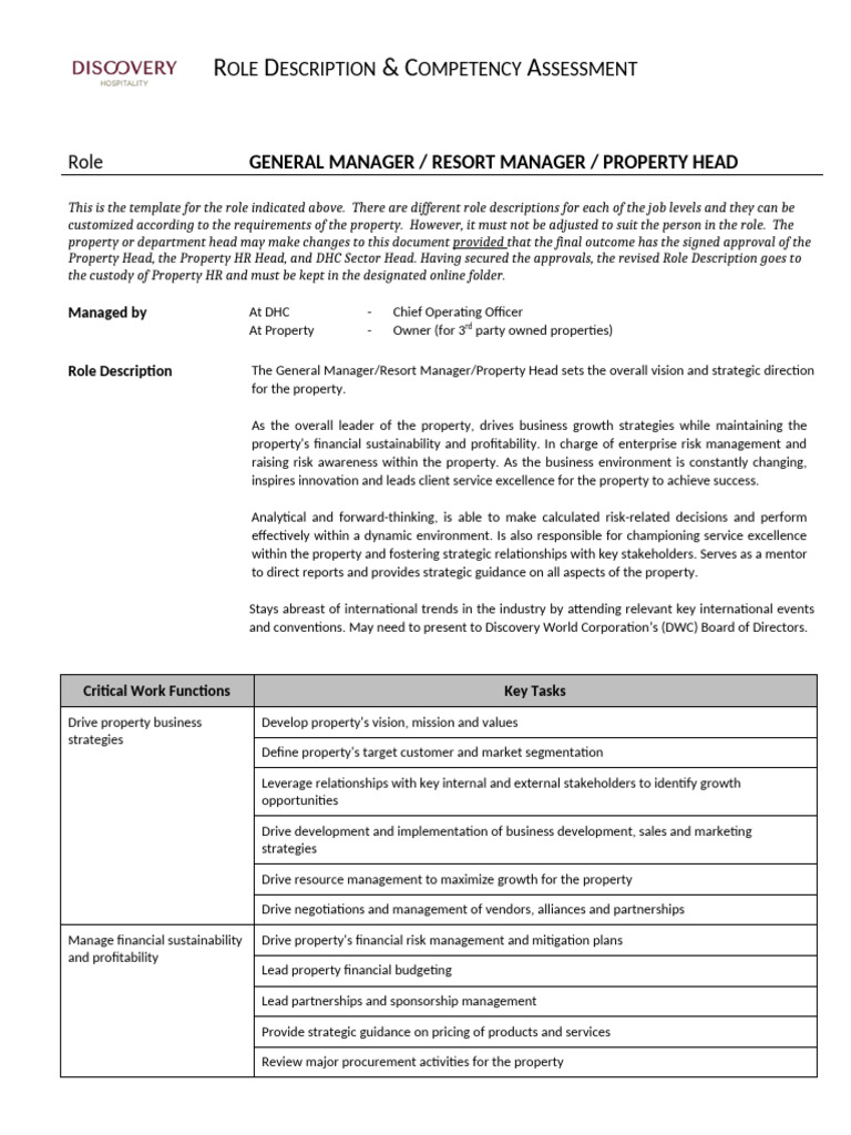RD Gen Mgr | PDF | Risk Management | Governance