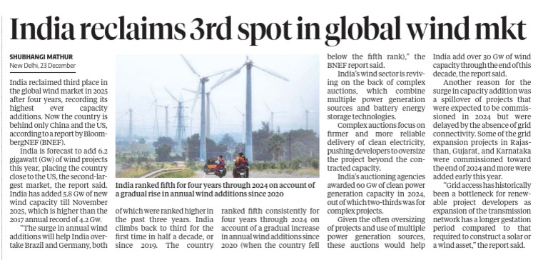 India Reclaims 3rd in Global Wind Market | PDF | Electrical Grid ...