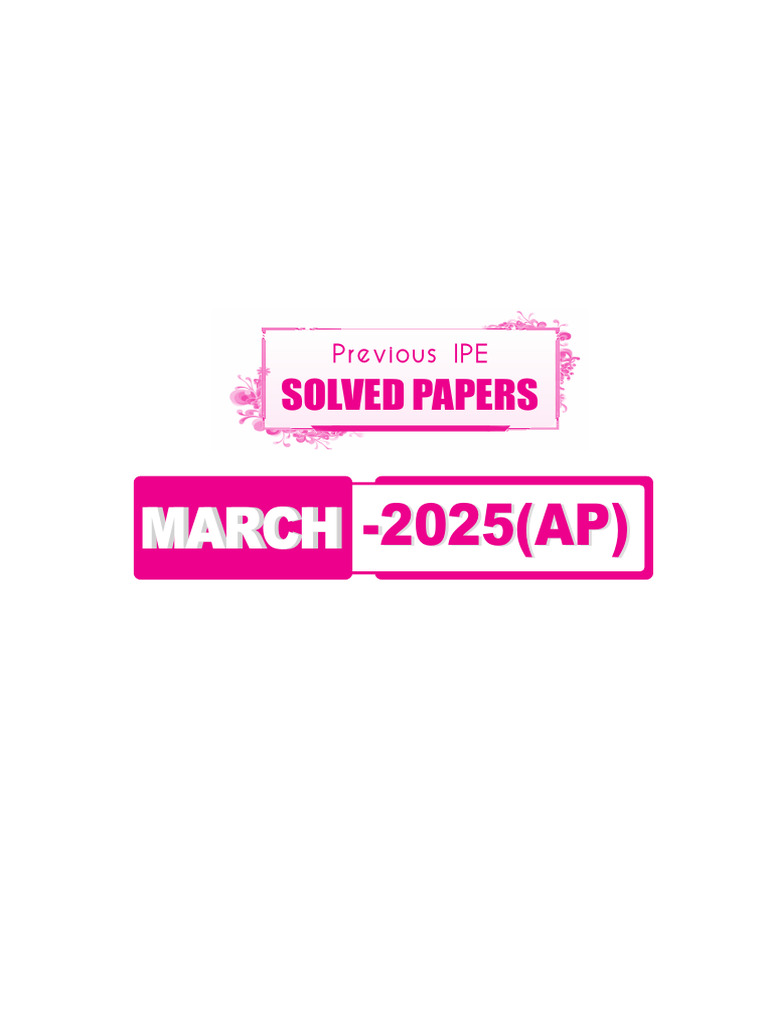 Sr. Maths 2a Ipe 2025 Ap | PDF | Quadratic Equation | Factorization