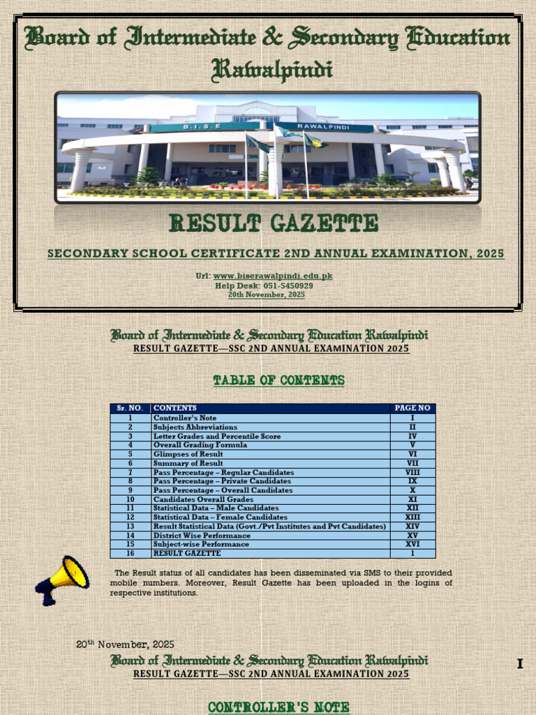 SSC 2nd Annual Exam Results 2025 | PDF | Secondary Education ...