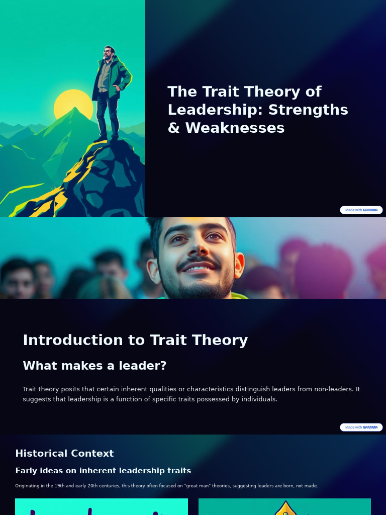 Trait Theory of Leadership Explained | PDF | Leadership | Psychology