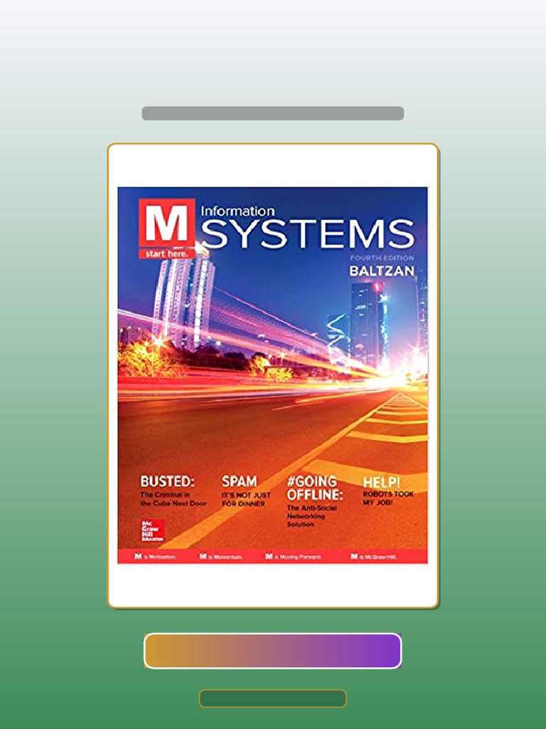 M Information Systems 4th Edition by Paige Baltzan eBook and TestBank ...