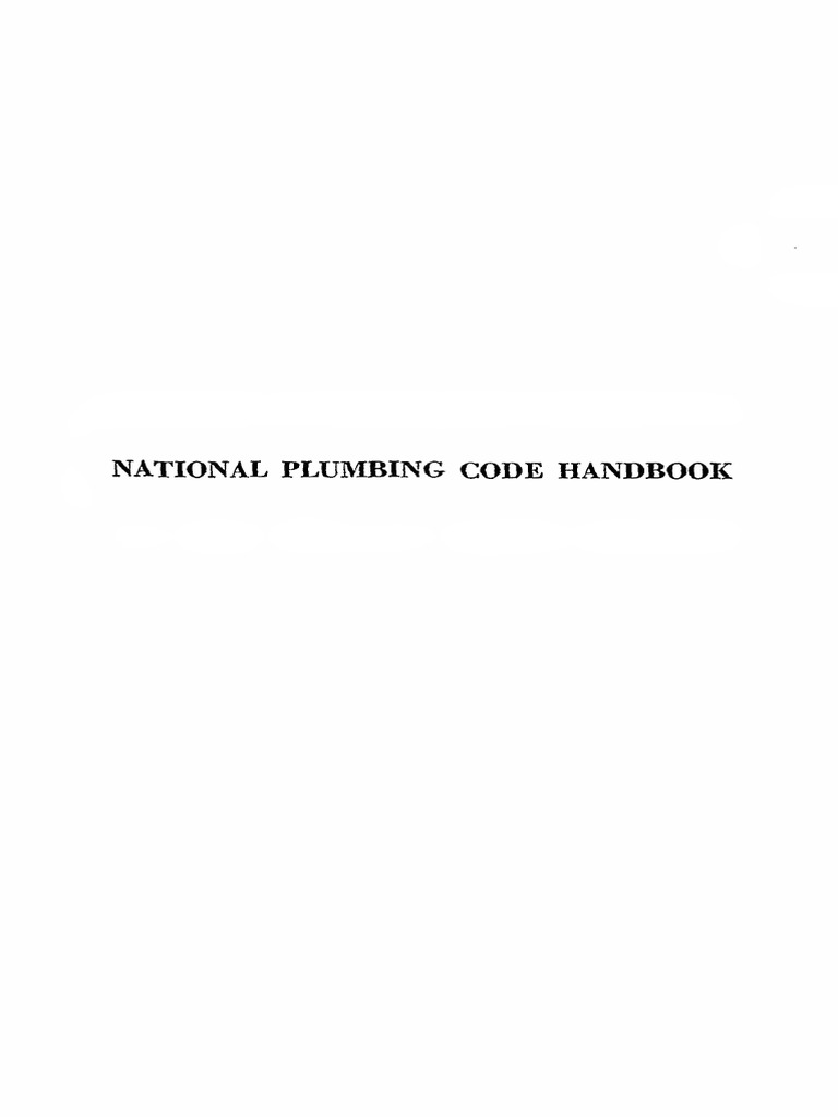 National Plumbing Code Handbook | PDF | Storm Drain | Sanitary Sewer