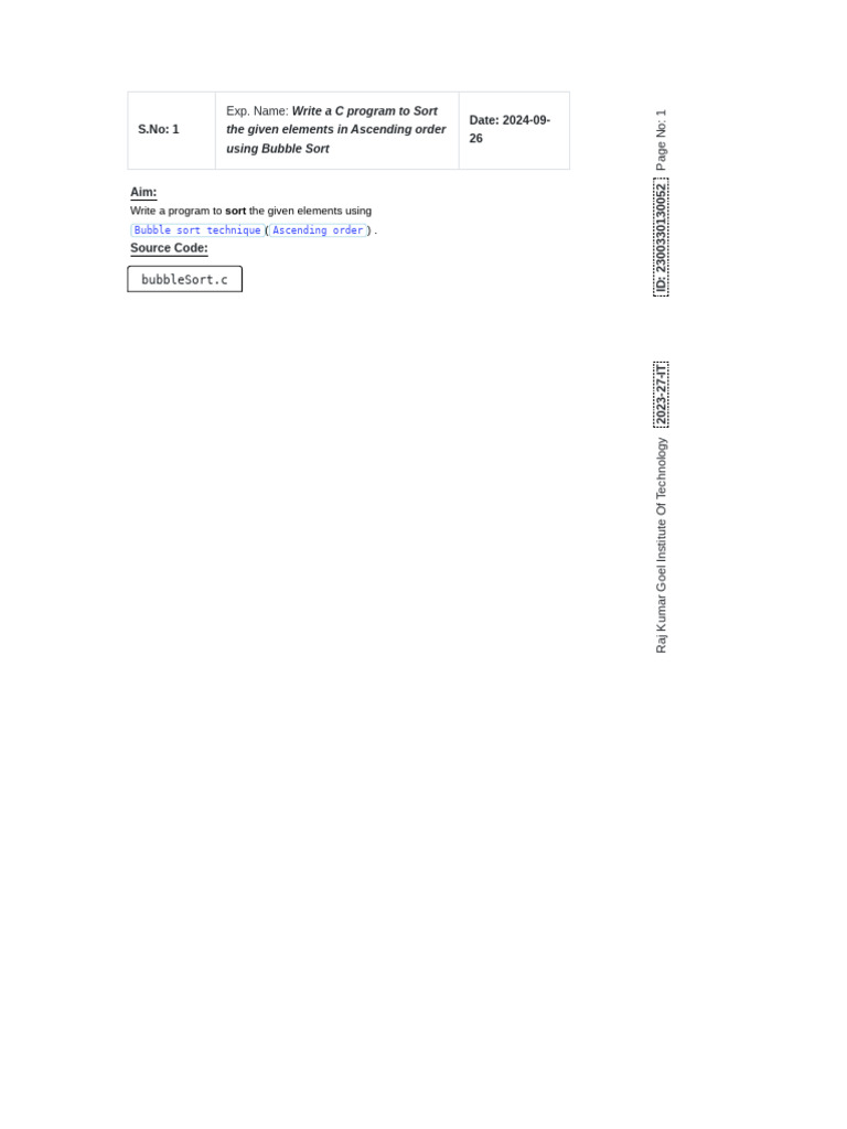 C Programs for Sorting Algorithms | PDF | Queue (Abstract Data Type ...