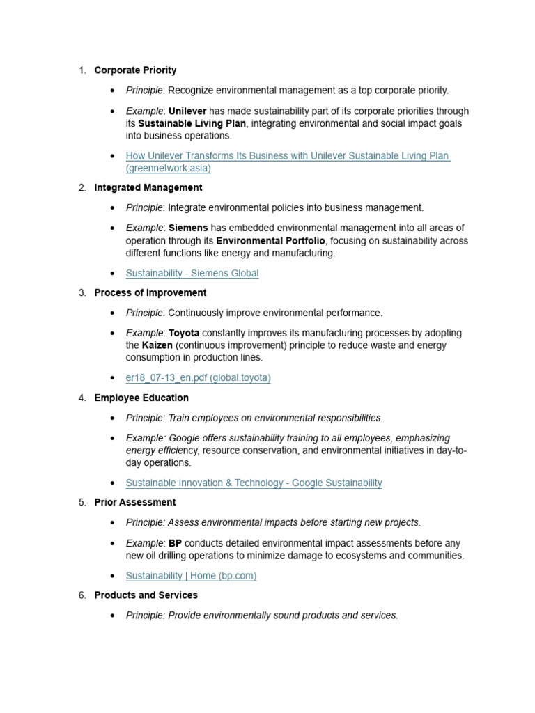 Corporate Environmental Management Strategies | PDF | Sustainability ...