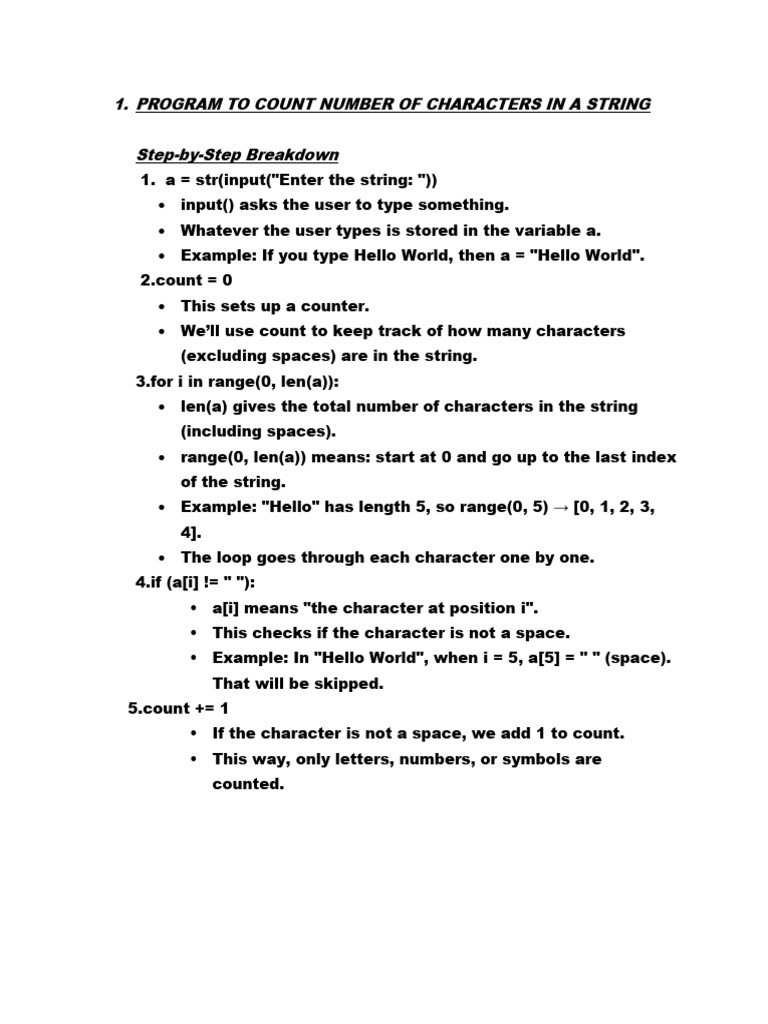 String Manipulation Programs in Python | PDF | String (Computer Science ...