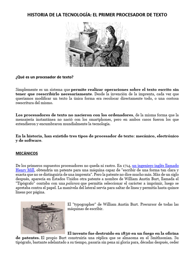 Historia del primer procesador de texto | PDF | Disco flexible | Equipo ...