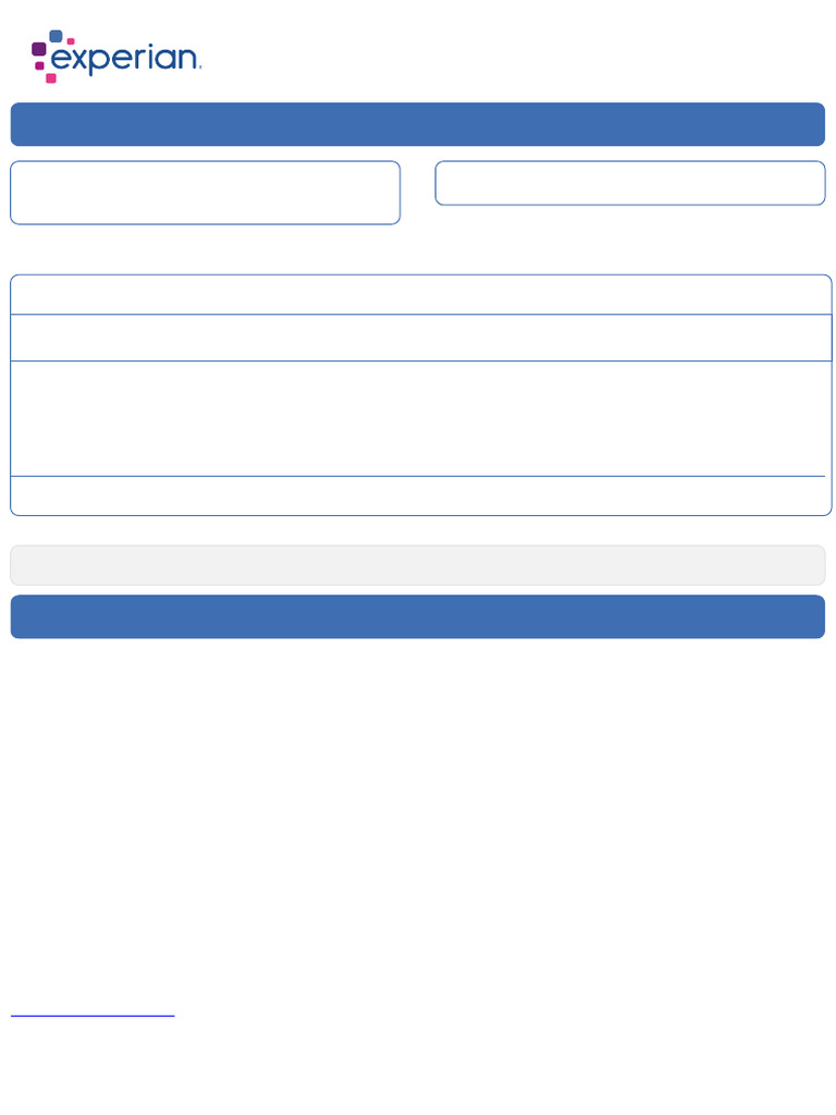 Información de cuentas y Experian | PDF