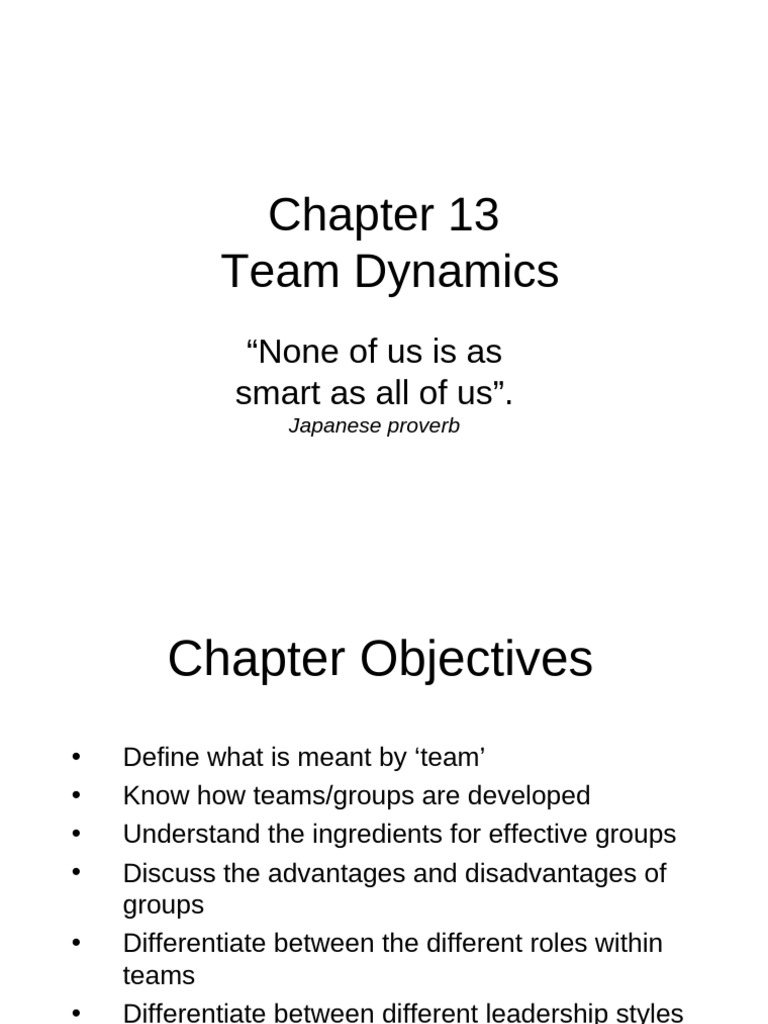 Understanding Team Dynamics and Leadership | PDF | Leadership ...