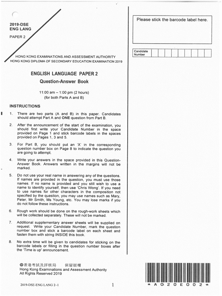 2019_HKDSE_ENG_P2_QAB | PDF