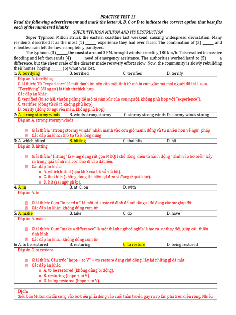 Practice Test 13 | PDF