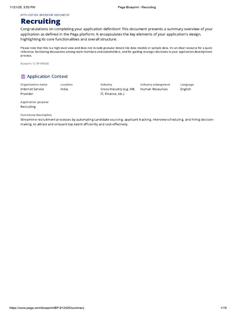 Recruiting Application Overview Document | PDF | Résumé | Recruitment