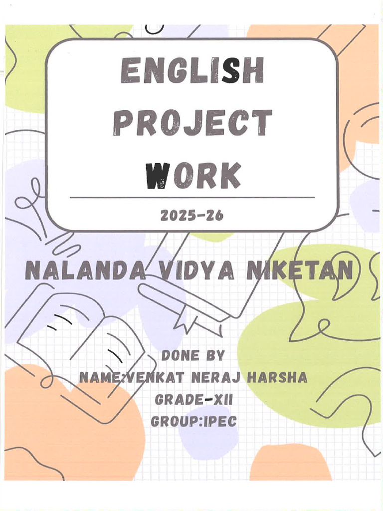 English Project Work 2025-2026 | PDF