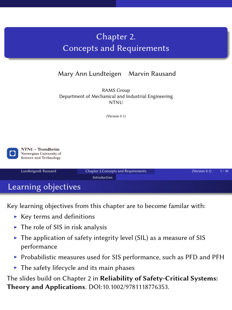 SIS Concepts and Safety Integrity Levels | PDF | Reliability ...