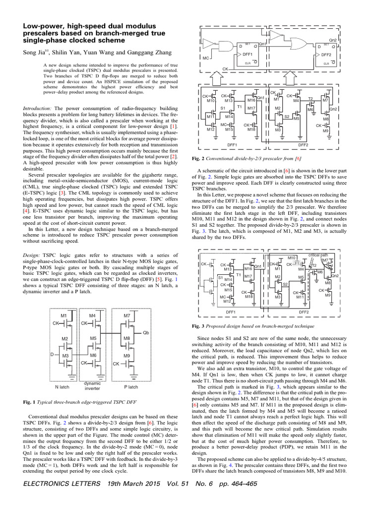 Electronics Letters - 2015 - Jia - Low‐Power High‐Speed Dual Modulus ...