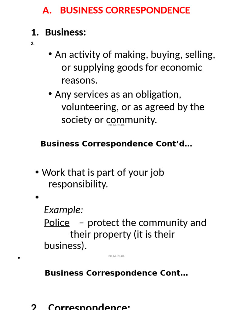 Business Correspondence Essentials Guide | PDF